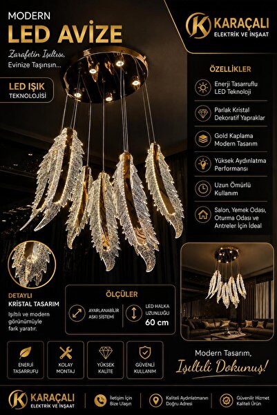 KARAÇALI MODERN LED SARKIT YAPRAK AVİE