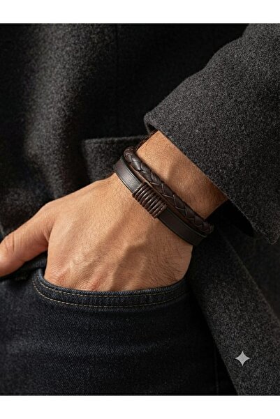 AKFECAN Men's Leather Bracelet