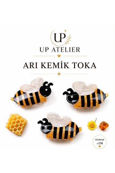 Up Atelier Arı Kemik Toka 8cm