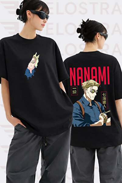 Velostra Unisex Jujutsu Kaisen Nanami Anime Printed Oversize Crew Neck Cotton...