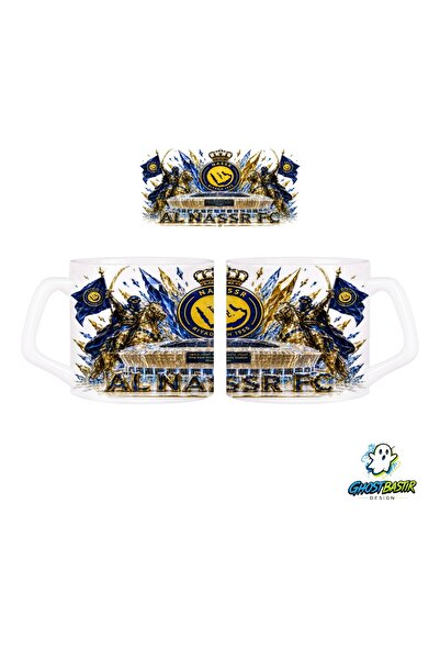 Ghostbastır Design نادي النصر لكرة القدم كوب زجاجي |   قطعة واحدة 0937