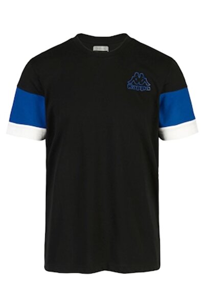 Kappa Tricou în 3 culori, cu guler rotund și logo cauciucat, LOGO DARG, Negru, M