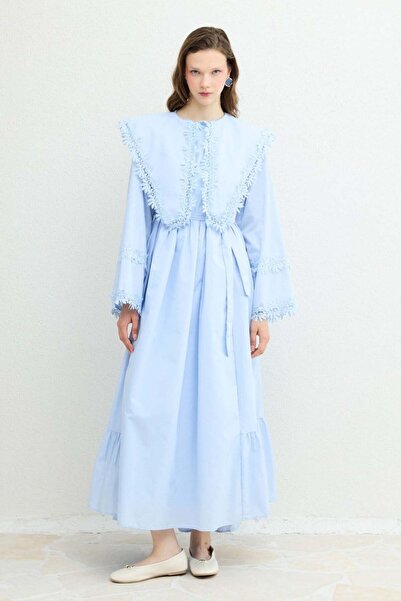 Ahel Tasarım Lace-Up Dacron Dress -