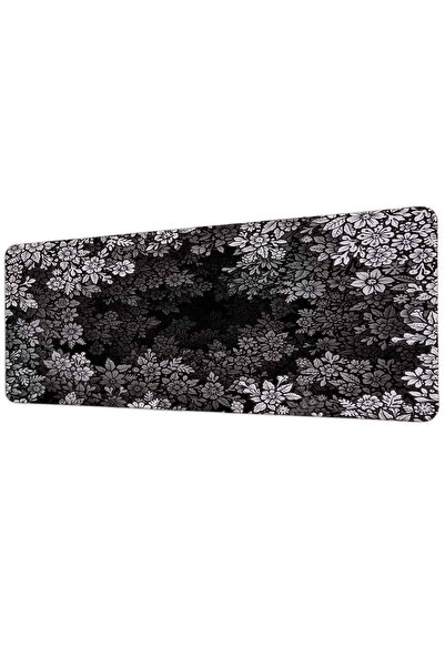 gxe.art Black and White Floral Animal Silhouette 40X90 cm Gamer Mousepad Non-...