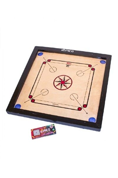 Mo Wooden Carrom for 4 players with pieces كيرم خشبية لعدد 4 لاعبين مع حبوب صناعة وطنيه 60*60