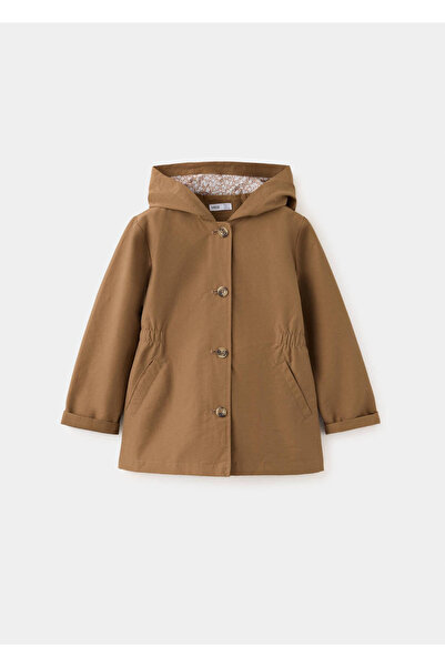 MANGO Baby Gathered-waist trench coat