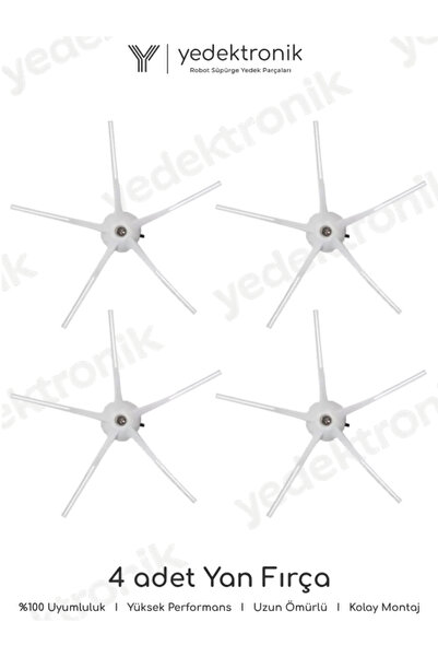 Yedektronik فرشاة جانبية متوافقة مع Roborock S5 Max / S6 / S6 Pure / S6 MaxV،...