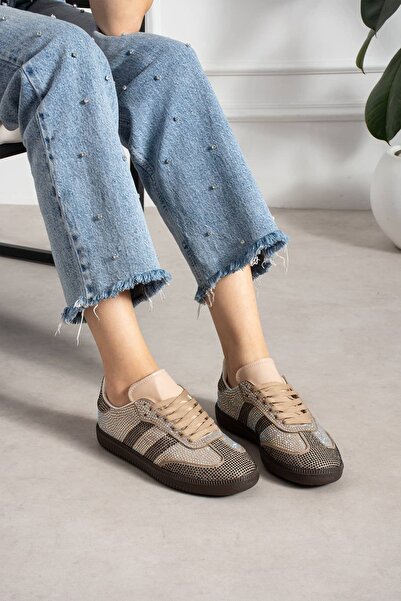 diclepolat Women's Beige Stone Sports Shoes Comfortable Sole Casual Shoes Tiyone