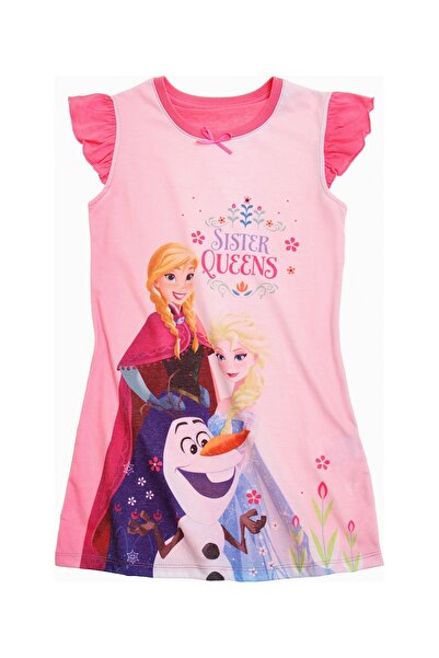 Disney Frozen Cămașă de noapte roz 4-10 ani cu fodrițe, print foto reactiv și...
