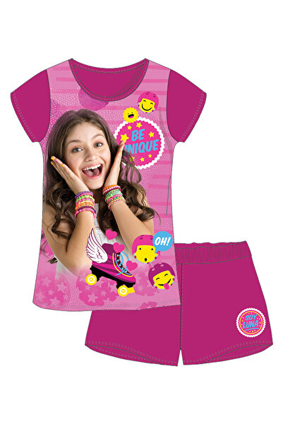 Disney Soy Luna Pijama de vară fuxia 4-12 ani cu print foto în textură 65% po...