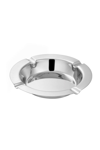 OEM Scrumieră rotundă din oțel inoxidabil argintiu - Ø12x2cm