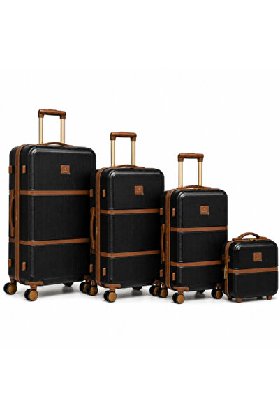 Akyat Luxury 4-piece ABS Travel Luggage Set – Black