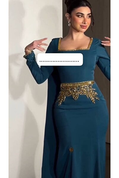 NALA FASHION Dark Teal/Petrol Green Color Dress Is Attractive and Classy