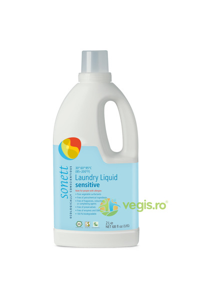 Sonett Detergent lichid pentru haine albe și colorate, organic, pentru piele ...