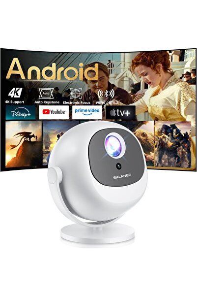 Salange Mini Smart Projector 1080P with Built-in Apps, 15000 Lumens Brightnes...