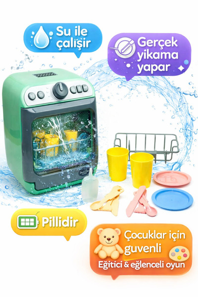 Empressco Su ile çalışan ışıklı ve sesli bulaşık makinesi, pratik ve eğlencel...