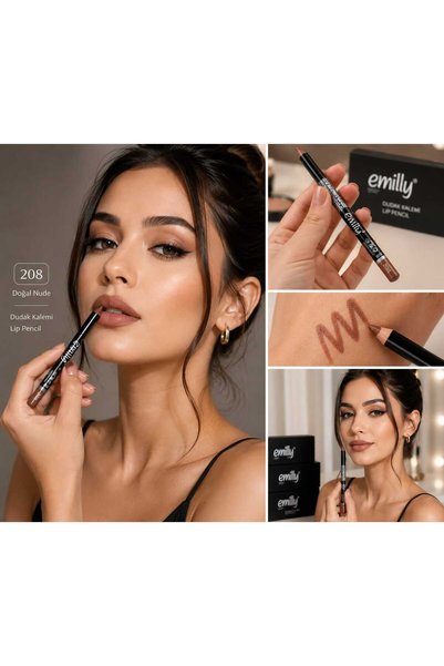 EMILY Automatic Lipliner 207 Dusty Rose Lip Pencil – Long-Lasting, Soft Application