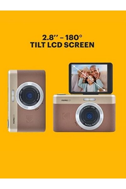 Kodak C1 Dijital Fotoğraf Makinesi Retro Kahverengi