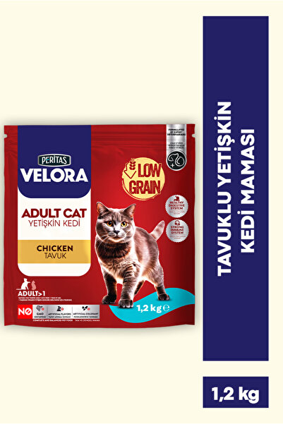 PERİTAS VELORA Tavuklu Yetişkin Kedi Maması 1,2 kg
