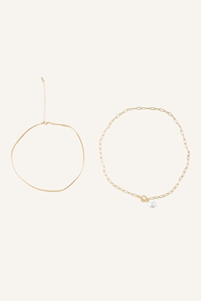 DeFacto Women's 2-Piece Necklace Set I1406Axns