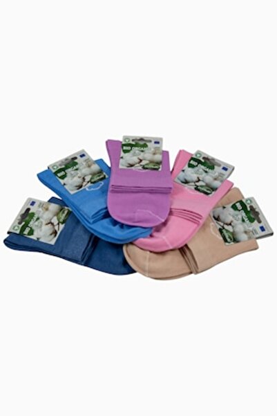 Overall Set de 5 perechi de șosete din bumbac organic, pentru femei, certific...