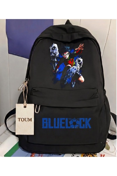 Toum Rucsac imprimat cu tematică Anime Blue Lock pentru școală, birou și cursuri