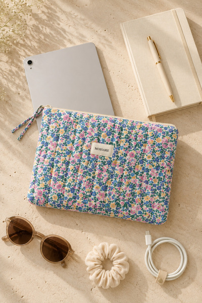 MOISARE 10 İnç Tablet Kılıfı 21x27 cm – Kapitoneli Organizer Çanta | Kitap Kı...