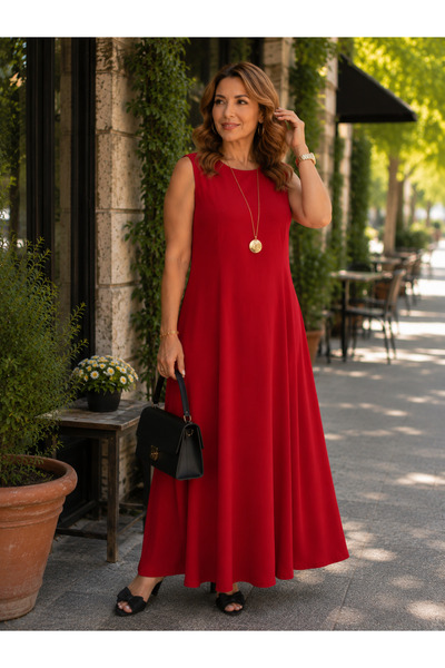 Kokosh moda Timeless Elegance - Women's Sleeveless Long Viscose Summer Dress