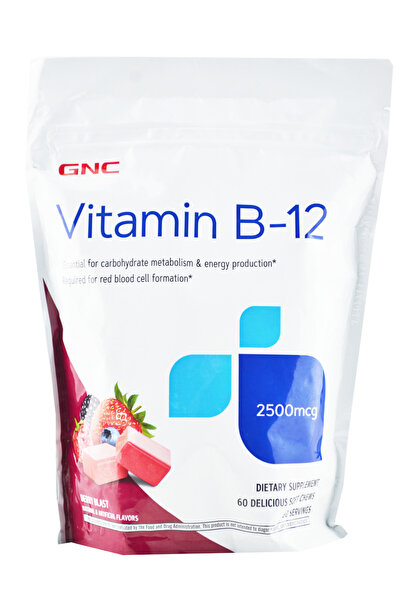 GNC Vitamina B12 (Caramele cu Aroma de Fructe de Padure) 2500mcg 60buc