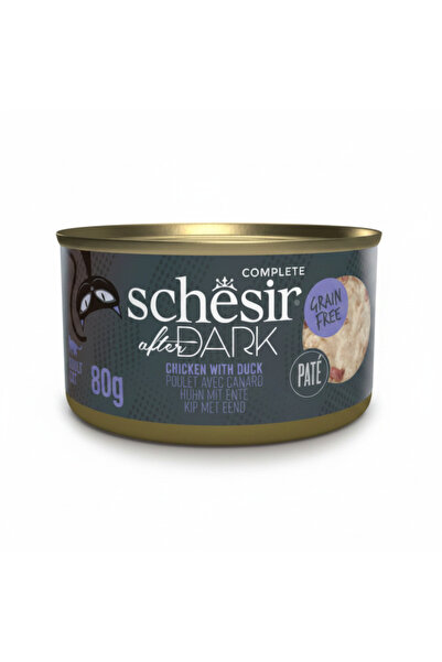 Schesir After Dark Complete Chicken With Duck Wet Cat Food In Pate 80G