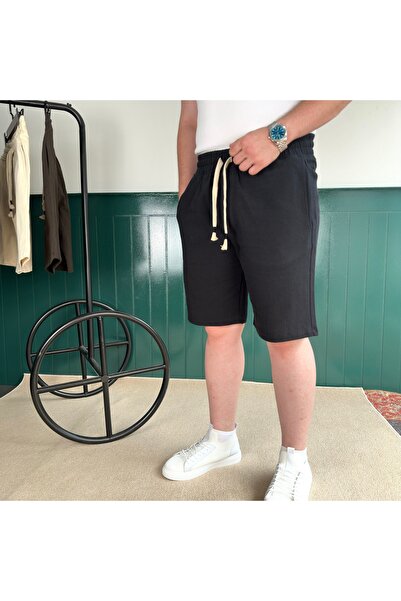 tiggir moda Men's Raw Linen Shorts