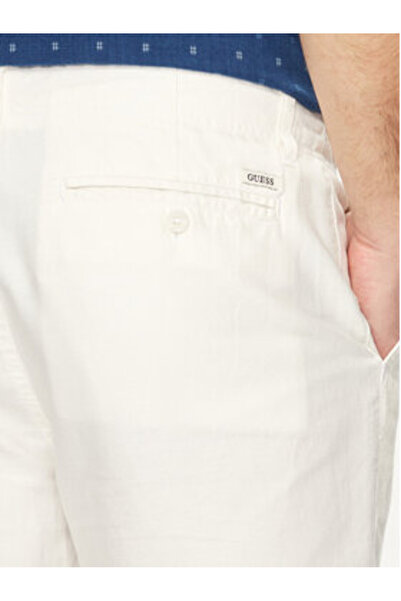 Guess Pantaloni scurți din material textil pentru bărbați M4GB59WG8B0 Crem