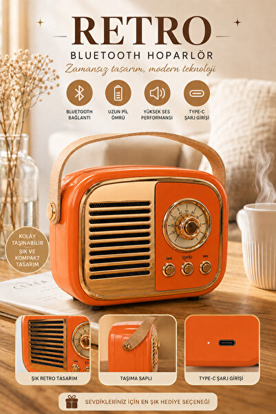 JASPER Jpr-4502 Klasik Retro Müzik Kutusu Usb-SD Kart- Aux - Bluetooth Destekli