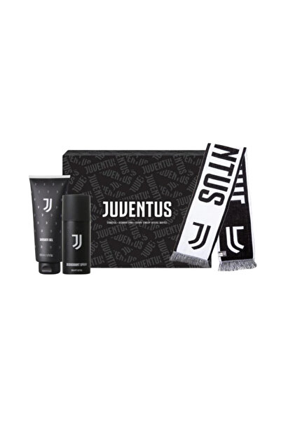 JUVENTUS Set cadou pentru bărbați: Gel de duș, Deodorant spray și Eșarfă
