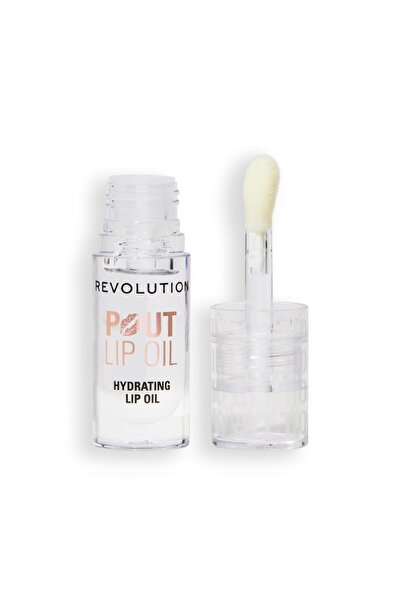 Revolution Makeup Pout Ulei de buze lucios vegan, transparent cu aromă de lit...