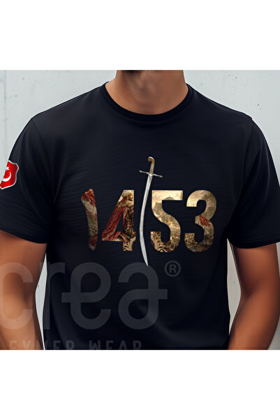 Crea Eymer Wear 1453 Fatih Istanbul - T-shirt od štampanog pamuka sa okruglim...
