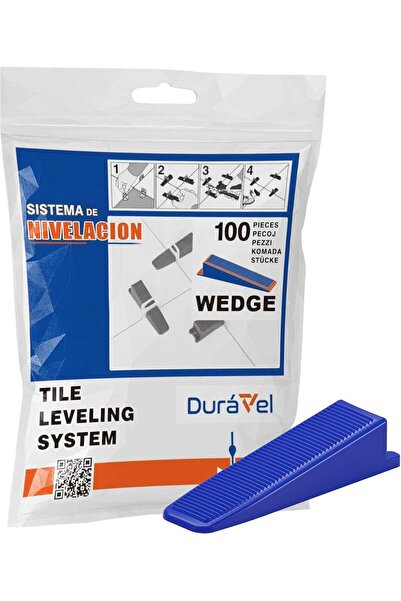 Duravel Tile Spacer Wedges-100 Pieces Reusable Tile Leveling Wedges for Floor...