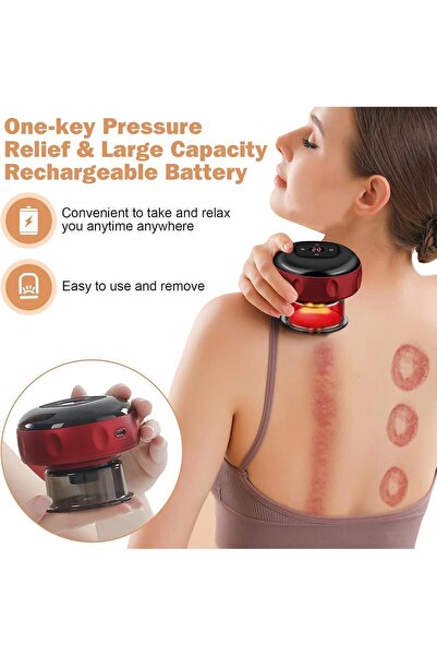 NextGen Electric Cupping Therapy Machine, 3 in 1 Cellulite Massager, Smart Dynamic Cupping Therapy Set, Rechargeable Gua Sha Cupping Massager, For Shoulders, Back and Neck, Various Areas