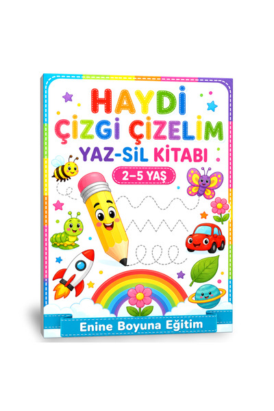 Enine Boyuna Eğitim Let's Draw a Line Yaz-Si̇l Book