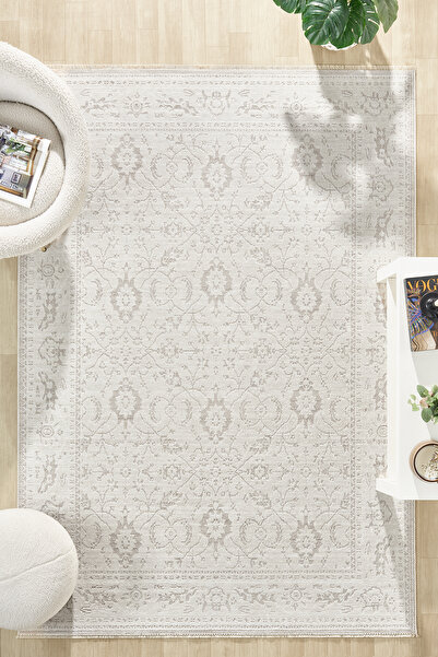 venucci home & living Aloria %100 Polyester Vintage Modern Dokuma Salon Oturm...
