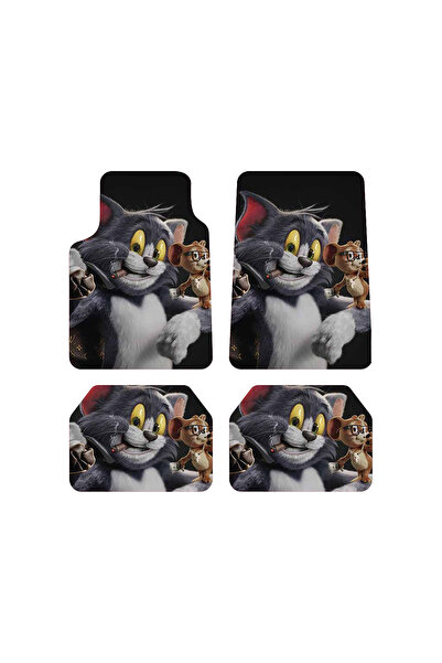 OEM Rich Tom & Jerry Tasarımlı Dijital Baskılı 4 Parça Üniversal Halı Paspas ...