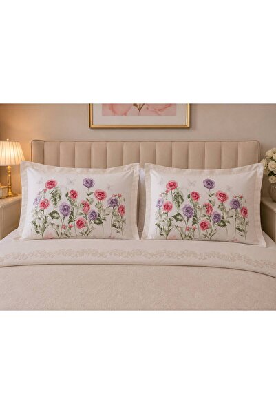 ŞENER HOME غطاء وسادة كلاسي رانفورس 2 لي 50x70 +5 سم مع كشكشة