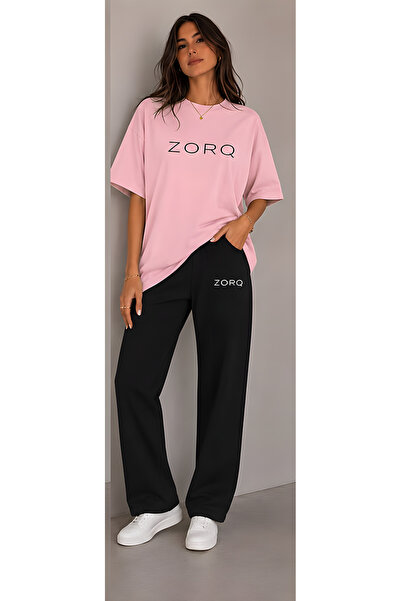EFFRENATU Oversize Zorq Pantalon T-Shirt Set - Cotton Relaxed Fit