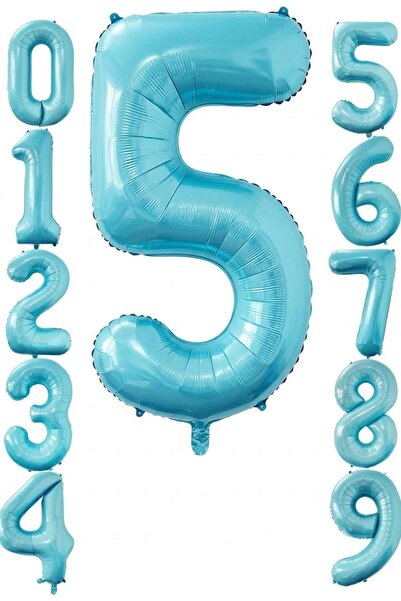 baloss fer 5 Blue Number Foil Balloons 76 cm Helium Compatible Birthday Party...