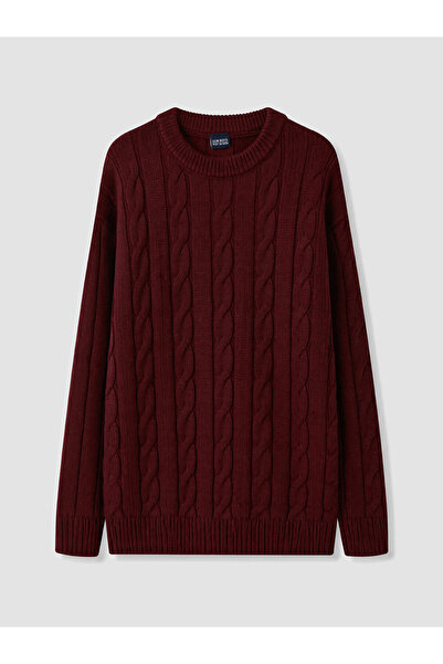 LC Waikiki Hair Braid Patterned Boy's Knitwear Sweater