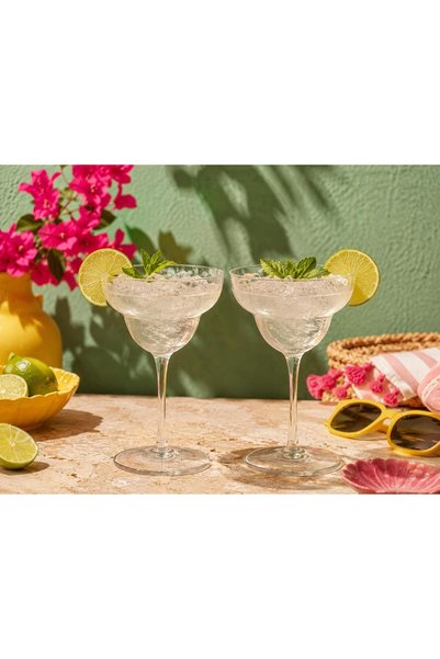 R-EYLA REYLA Margo 2'li Premium Margarita Kokteyl Kadehi Seti 400 cc Şeffaf Cam