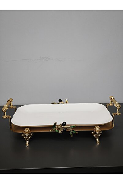 PARILTI HOME COLLECTİON Luxury Rectangular Special Laser-Cut Figured Serving ...