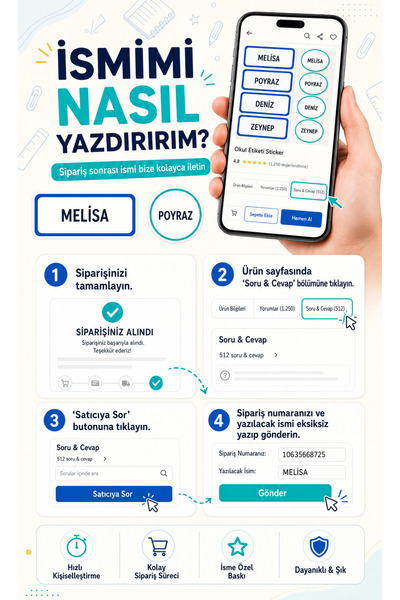 Sim Tasarım Unicorn Okul Etiketi Kalem Defter Etiketi Özel İsim Yazılabilen Etiket 286 Adet İsim Etiketi