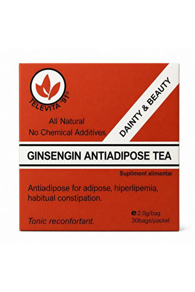 TELEVITA Ceai Antiadipos cu Ginseng - Ginsengin, 30 plicuri
