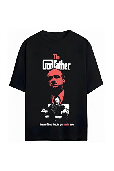 SVART WEAR تي شيرت مطبوع عليه The Godfather للجنسين مقاس كبير مصنوع من القطن ...